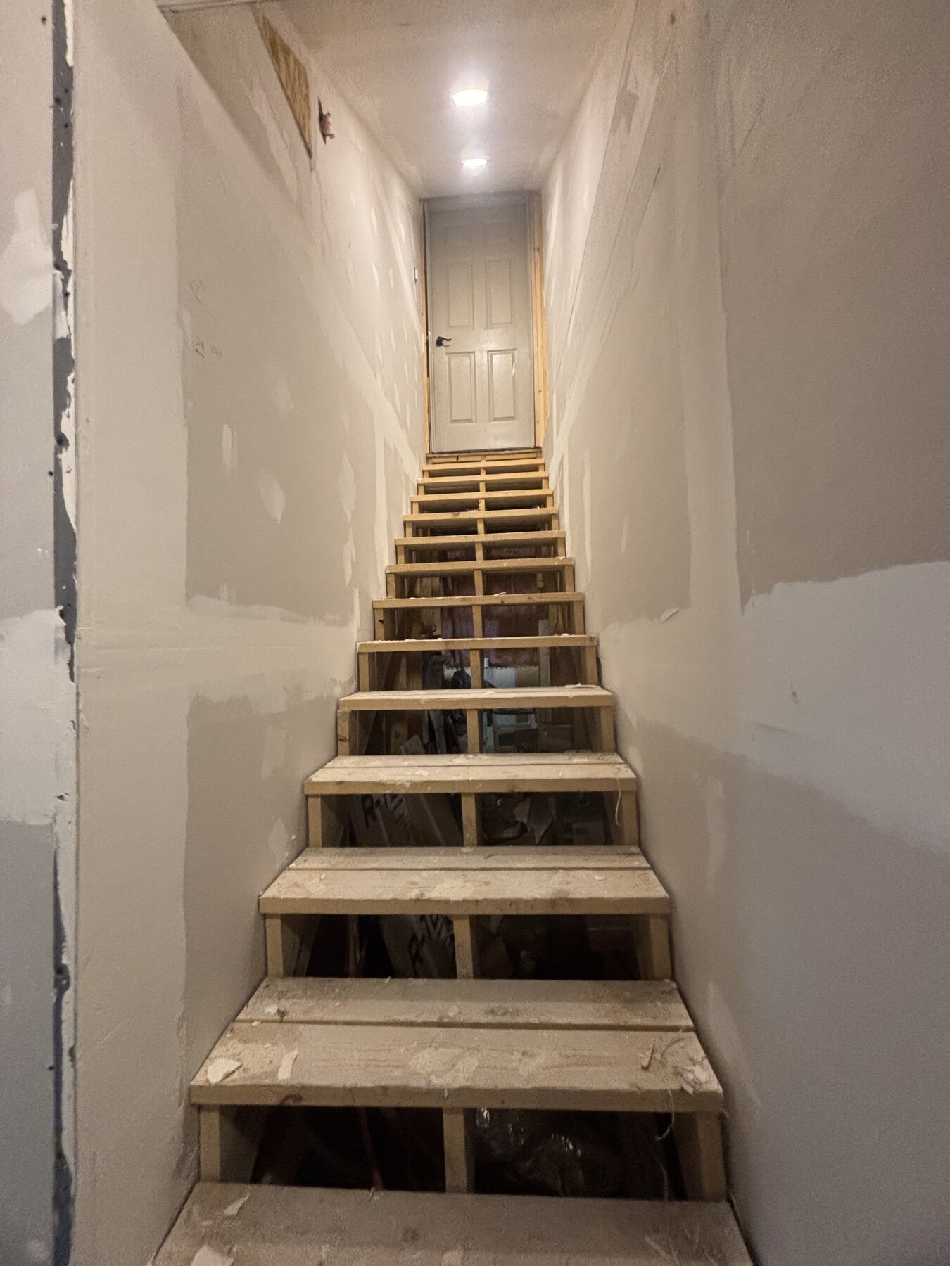 Stairwell Drywall In Progress — S.S. Home Repairs project, Helena MT